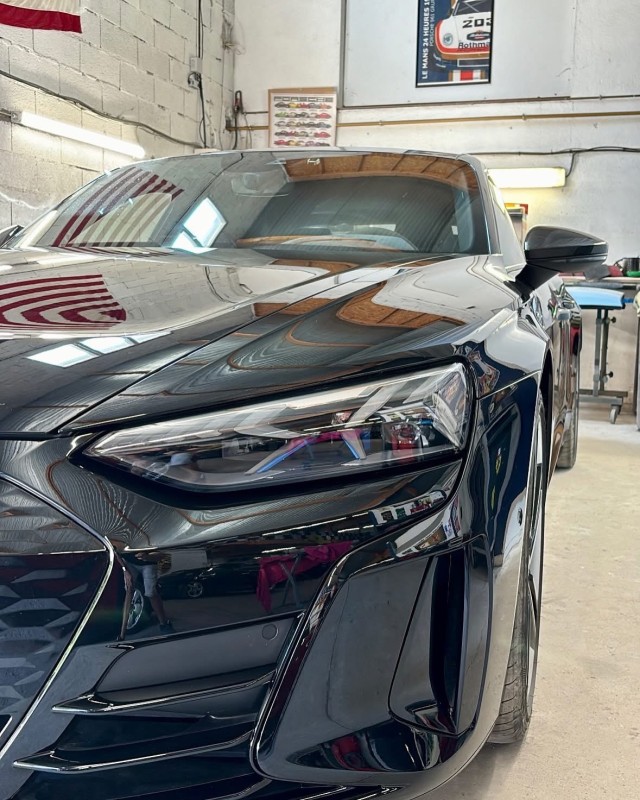 Traitement céramique Audi e-tron GT – Protection CSL + Exo V5 et brillance premium
